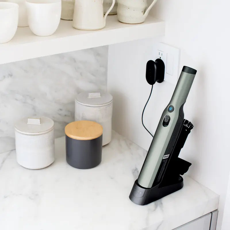 Shark WANDVAC Cordless Hand Vac WV201, 1.4 lbs Ultra-Lightweight with Powerful Suction, Charging Dock, One-Touch Empty, LED Indicator, Pet Hair & Tight Spaces Tools Included
